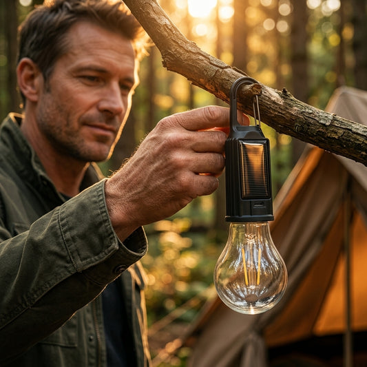Portable Solar Camping Light with Hook