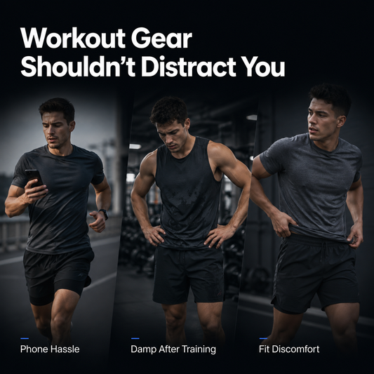 Men’s 2-in-1 Quick-Dry Training Shorts with Phone Pocket