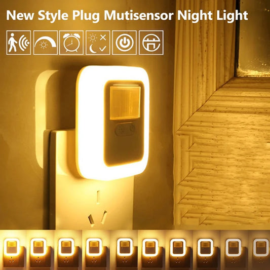 Led Motion Sound Sensor Night Light Bedroom