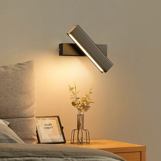 Modern LED Wall Sconce 350° Rotatable Wall Lamp