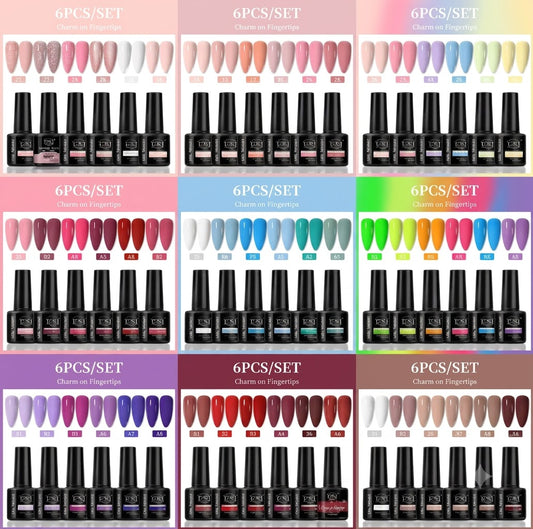 6-Piece Gel Nail Polish Set